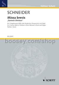 Missa brevis Surrexit Christus - 3 voices (SSA) or children's choir (female choir) & organ (score)