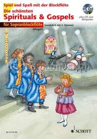 Die schönsten Spirituals & Gospels - 1-2 descant recorders (+ CD)