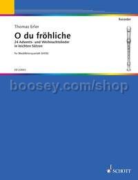 Oh du fröhliche - recorder quartet (SATB) (score & parts)