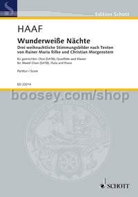 Wunderweiße Nächte - mixed choir (SATB), flute & piano (score)