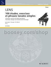 100 etudes, exercises and simple tonal phrases Vol. 1 for piano