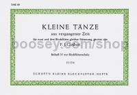 Kleine Tänze aus vergangener Zeit - 2-3 soprano recorders & guitar