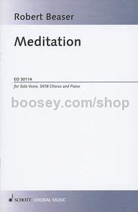 Meditation - solo voice, SATB chorus & piano (score)