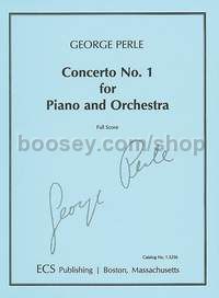Concerto No. 1 - piano & orchestra (score)