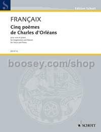 5 poèmes de Charles d'Orléans - voice & piano