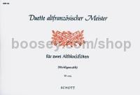 Duette altfranzösischer Meister - 2 treble recorders