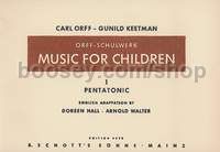 Music for Children Vol. 1 (Pentatonic) - voice, recorder & percussion