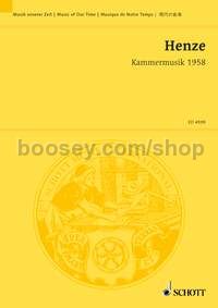 Kammermusik 1958 - tenor, guitar & 8 solo instruments (study score)