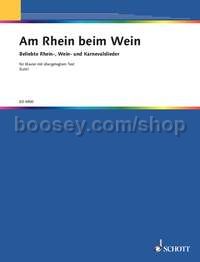 Am Rhein beim Wein - piano with Text