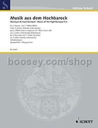 Music of the High Baroque Era - 2 soprano- & 1 treble recorder