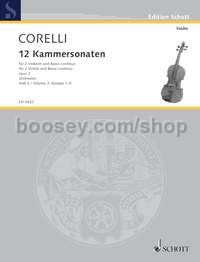 12 Chamber Sonatas op. 2 Band 3 - 2 violins & basso continuo