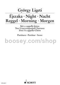 Éjszaka · Reggel (choral score)