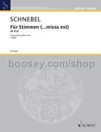 Für Stimmen (... missa est), No. 1 - 12 Choir Groups (score)