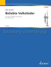 Beliebte Volkslieder für Trompete - trumpet (flugelhorn or cornet) with 2. voice ad lib.