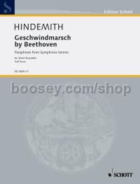 Geschwindmarsch by Beethoven - wind band (score)