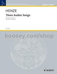 3 Auden Songs - tenor & piano