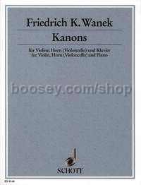 Kanons - violin, horn (cello) & piano (score & parts)