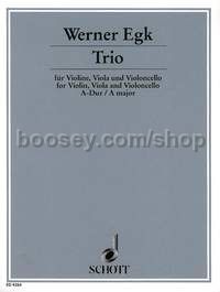 Trio in A major - violin, viola & cello (score & parts)
