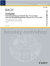 Brandenburg No4 Andante 2rec Violin & Piano