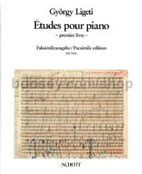 Etudes Pour Piano Book 1 (Etudes 1-6) Facsimile Edition