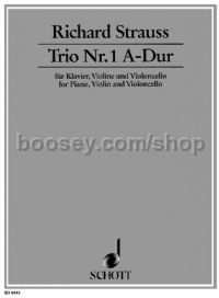 Trio No.1 A major for piano, violin and cello Av37 (score & parts)