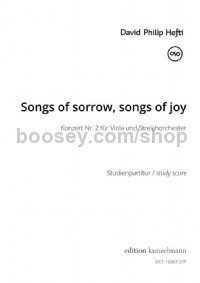 Songs of sorrow, songs of joy (Study Score)