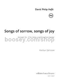 Songs of sorrow, songs of joy (Score)