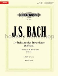 15 Three-part Inventions (Sinfonias) BWV 787–801