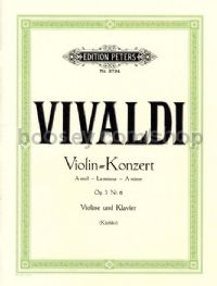 Concerto in A minor Op.3 No.6 RV 356 - violin and piano