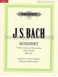 Concerto in D Minor for 2 Violins BWV 1043