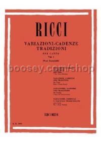 Variazioni - Cadenze Tradizioni per Canto, Vol.I (Voice & Piano)