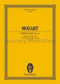 Serenade No.6 in D Major, K 239 (Orchestra) (Study Score)