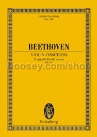 Concerto for Violin in D Major, Op.61 (Violin & Orchestra) (Study Score)