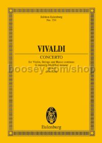 Concerto for Violin in G Minor, Op.6/1 (Violin & Orchestra) (Study Score)