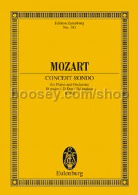 Concerto Rondo in D Major, K 382 (Piano & Orchestra) (Study Score)