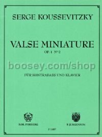 Valse miniature, op. 1, no. 2 - double bass & piano