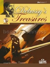 Debussy's treasures : for violin and piano : position 1-5 (Book & CD)
