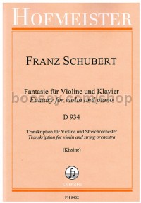 Fantasie für Violine und Klavier D934 (String Orchestra Score)