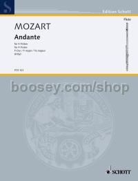 Andante in F major KV 616 - 4 flutes (score & parts)
