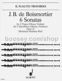 6 Sonatas op. 25 - 2 flutes (oboes, violins)