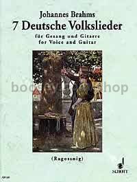7 Deutsche Volkslieder aus WoO 33 - high voice (orig.) & guitar