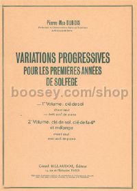 Variations Prog Pour Premieres Annees Solfege Vol. 1 Professeur