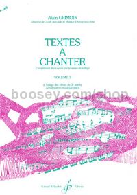 Textes A Chanter Volume 3