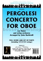 Concerto for Oboe (transcribed by Barbirolli) (score & parts)