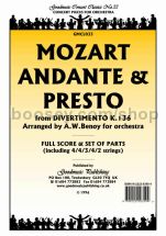 Andante & Presto for orchestra (score & parts)