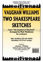 Two Shakespeare Sketches for orchestra (score & parts)