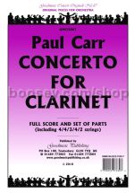Concerto for Clarinet for clarinet & orchestra (score & parts)