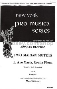Ave Maria Gratia Plena (No.1 From Two Marian Motets) - SATB