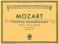 Twelve Symphonies For Piano Duet Book 2 (Schirmer's Library of Musical Classics) 