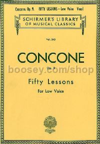 Fifty Lessons Op. 9 For Low Voice (Schirmer's Library of Musical Classics)